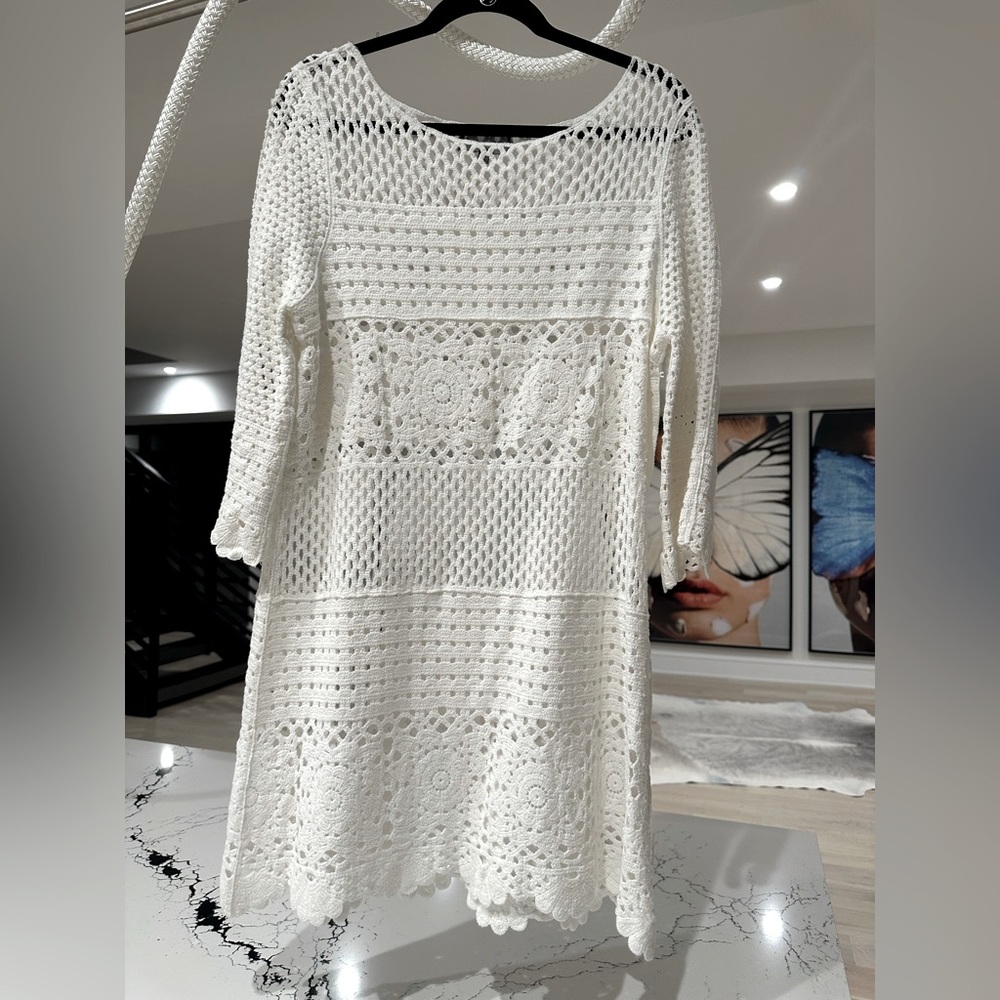 Crochet beach cover up dress